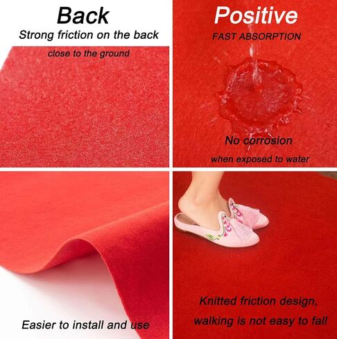 2024New Red Carpet Runner for Party,300GSM 2.6x15ft Flame Retardant Non-Slip Rug for Prom,Wedding Aisle, Graduation,Indoor Outdoor Events Decorations in Saudi Arabia
