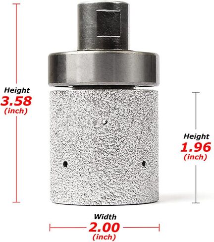 Diamond drum vacuum brazing grinder with 5/8-11 threads for stone counterbore edges (2 Inch) in Saudi Arabia