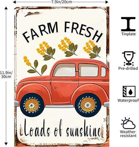 مجموعة عتيقة من البستنة مقاس 8 × 12 بوصة مكونة من 6 علامات معدنية للفناء والقصدير وعلامات للحديقة وديكورات منزلية للحفلات وملصقات من الألومنيوم لديكور جدران المنزل in Kuwait