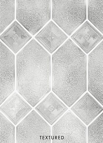 Artscape Old English | Window Privacy Film Textured Glass Pattern | Non-Adhesive & UV Protection | Easy to Apply & Removable | 24 x 36 inches | Made in USA in Saudi Arabia