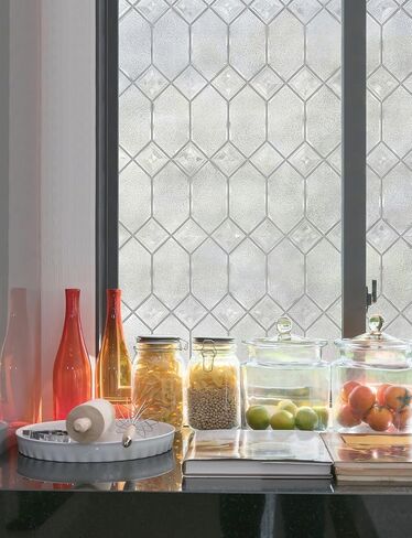 Artscape Old English | Window Privacy Film Textured Glass Pattern | Non-Adhesive & UV Protection | Easy to Apply & Removable | 24 x 36 inches | Made in USA in Saudi Arabia