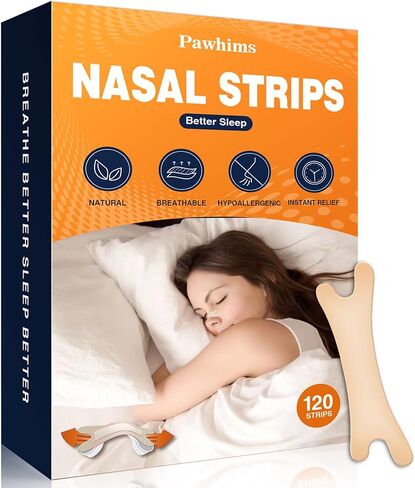 Nasal Strips for Snoring, 120 Count Extra Strength Nose Strips for Breathing, Stronger Anti Snoring Nose Tape for Less Snoring, Effective Solution to Relief Nasal Congestion in Saudi Arabia