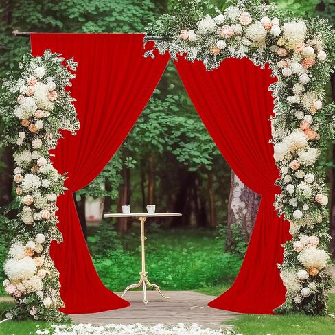 MEETSKY 6 Panels Black Backdrop Curtain for Party Wedding Ceremony 30ftx 10ft Photo Curtains Backdrop Drapes Fabric Backdrop Curtain Rod Pocket Decoration Birthday Party for Boys Men, 5ft x 10ft x 6P in Kuwait