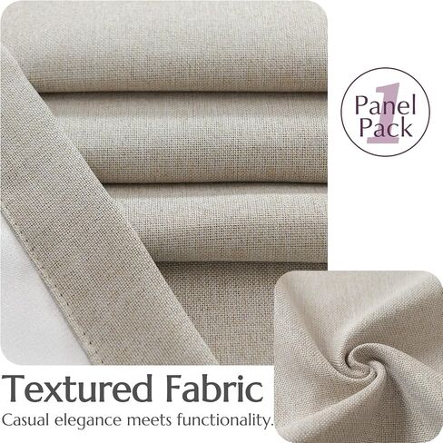 jinchan Linen Textured 75% Blackout Curtain 54 Inch Length for Living Room Room Darkening Thermal Insulated Grommet Top Window Drape for Bedroom 38x54 Grey 1 Panel in Saudi Arabia