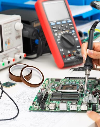 4 بكرات مقاومة لدرجة الحرارة العالية من QWORK - شريط بوليميد 1/2 بوصة × 36 ياردة 1 مل | شريط عازل لنقل الحرارة، مثبطات اللهب، مقاوم للمواد الكيميائية والإشعاع، للتسامي بدون بقايا in Saudi Arabia