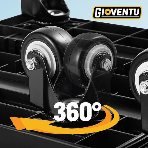 شاحنة يدوية دوللي للتحرك (440 رطل)، عربة دوللي قابلة للطي مع 6 عجلات من المطاط اللدن حراريًا ومقبض قابل للقفل 90 درجة، شاحنة منصة عربة أمتعة محمولة للسفر والاستخدام المكتبي وما إلى ذلك in Kuwait