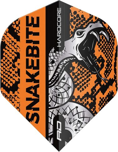 RED DRAGON Snakebite Hardcore Coiled Snake Dart Flights - 3 sets Per Pack (9 Dart Flights in total) in Saudi Arabia
