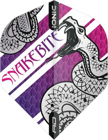 RED DRAGON Snakebite Hardcore Coiled Snake Dart Flights - 3 sets Per Pack (9 Dart Flights in total) in Saudi Arabia