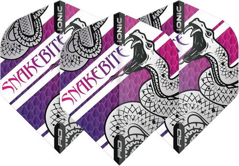 RED DRAGON Snakebite Hardcore Coiled Snake Dart Flights - 3 sets Per Pack (9 Dart Flights in total) in Saudi Arabia