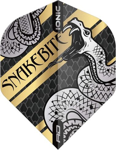 RED DRAGON Snakebite Hardcore Coiled Snake Dart Flights - 3 sets Per Pack (9 Dart Flights in total) in Saudi Arabia