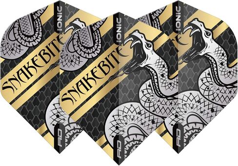 RED DRAGON Snakebite Hardcore Coiled Snake Dart Flights - 3 sets Per Pack (9 Dart Flights in total) in Saudi Arabia