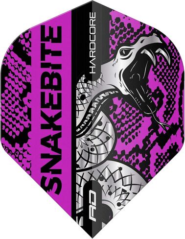 RED DRAGON Snakebite Hardcore Coiled Snake Dart Flights - 3 sets Per Pack (9 Dart Flights in total) in Saudi Arabia