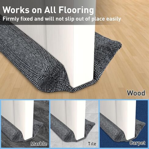 سدادة مسودة الباب لأسفل الباب، حاجز مسودة الباب 36 بوصة يحجب ضوضاء الهواء البارد الساخن لفجوة تصل إلى 1.7 بوصة تحت الباب، يناسب واقي مسودة الباب بعرض 30-36 بوصة، سهل التركيب وقابل للغسل in Kuwait