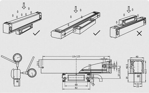 Small Linear Scale KA300 Digital Readout Suitable for Small Lathe, Drilling Machine, Drilling Machine, Milling Machine (KA300-920MM-5UM) in Saudi Arabia