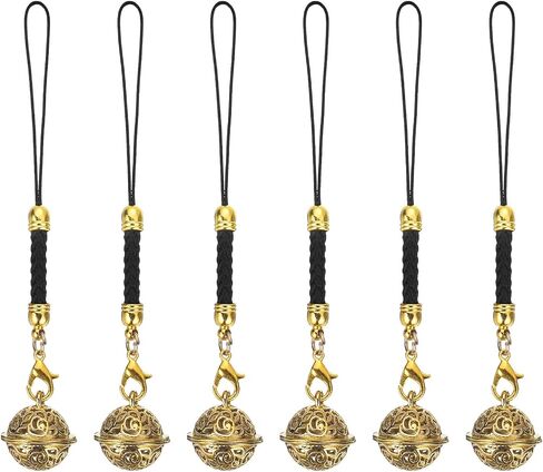 uxcell Cellphone Strap Pendant, Jingle Bells Cellphone Hanging Bells Keychains Lanyards Wrist Strap Decor for DIY Craft, Backpack, Camera Purse in Saudi Arabia