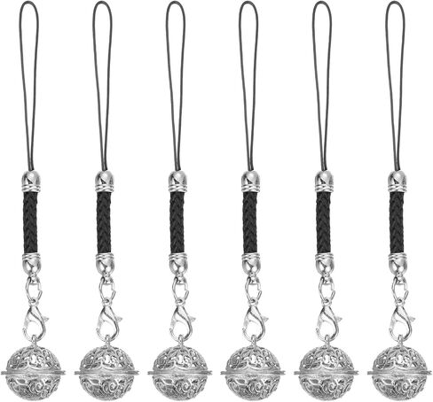 uxcell Cellphone Strap Pendant, Jingle Bells Cellphone Hanging Bells Keychains Lanyards Wrist Strap Decor for DIY Craft, Backpack, Camera Purse in Saudi Arabia