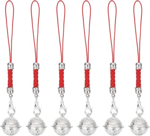 uxcell Cellphone Strap Pendant, Jingle Bells Cellphone Hanging Bells Keychains Lanyards Wrist Strap Decor for DIY Craft, Backpack, Camera Purse in Saudi Arabia
