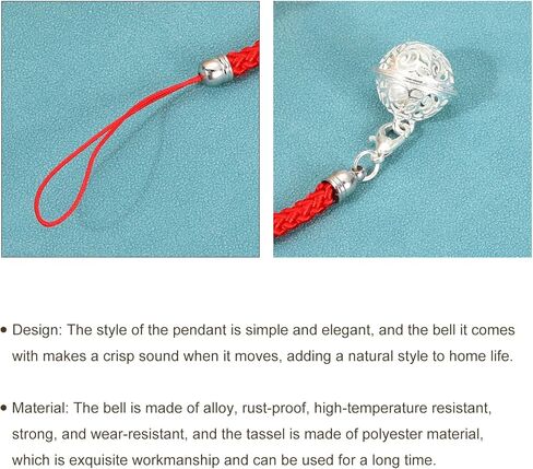 uxcell Cellphone Strap Pendant, Jingle Bells Cellphone Hanging Bells Keychains Lanyards Wrist Strap Decor for DIY Craft, Backpack, Camera Purse in Saudi Arabia