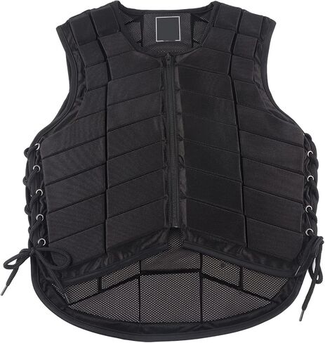 Equestrian Protective Black Vest Protector, Horse Riding Vest One Piece Armor with Extended Padding for Adults Boys Girls Children for Unisex(XL) in Saudi Arabia