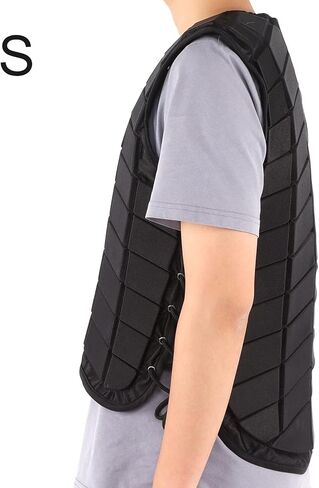Equestrian Protective Black Vest Protector, Horse Riding Vest One Piece Armor with Extended Padding for Adults Boys Girls Children for Unisex(XL) in Saudi Arabia