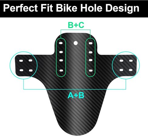 حاجز الدراجة الجبلية قطعتان من واقي الطين المتوافق مع الأمام والخلف مع 10 كابلات قابلة للتعديل تناسب مقاس 26 بوصة و27.5 بوصة و29 بوصة لأحجام عجلات الدراجة الدهنية وجميع دراجات الفرامل القرصية in Saudi Arabia
