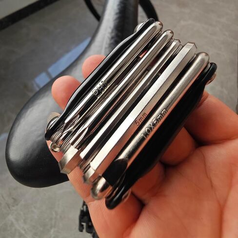 أدوات الدراجة المتعددة، أداة الدراجة، مجموعة أدوات الدراجة، أداة سلسلة الدراجة، طقم إصلاح الدراجة، ملحقات الدراجات النارية، أداة متعددة، طقم إصلاح إطارات الدراجة، أداة متعددة خفيفة الوزن من الفولاذ المقاوم للصدأ للدراجة من Pepbee، أسود in Kuwait