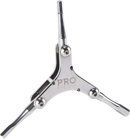 PRO BIKE TOOL Bike Multitool - Mini Bike Tri Tools in Silver - Multifunctional and Compact Allen Key Set - 3 in 1,HEX 4/5/6 Steel - Ideal for Mountain Biking,Bicycle Repair,and Cycling Maintenance in Saudi Arabia