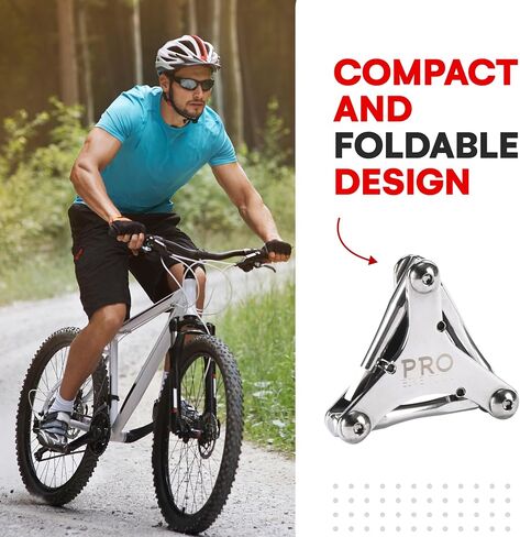 PRO BIKE TOOL Bike Multitool - Mini Bike Tri Tools in Silver - Multifunctional and Compact Allen Key Set - 3 in 1,HEX 4/5/6 Steel - Ideal for Mountain Biking,Bicycle Repair,and Cycling Maintenance in Saudi Arabia