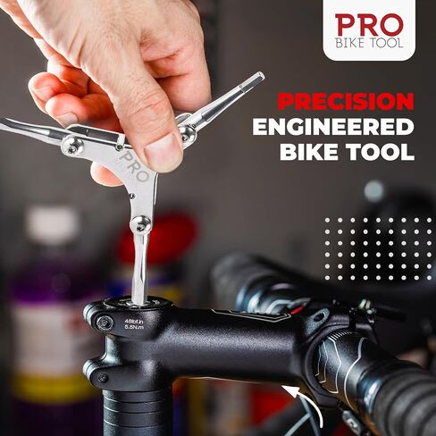 PRO BIKE TOOL Bike Multitool - Mini Bike Tri Tools in Silver - Multifunctional and Compact Allen Key Set - 3 in 1,HEX 4/5/6 Steel - Ideal for Mountain Biking,Bicycle Repair,and Cycling Maintenance in Saudi Arabia
