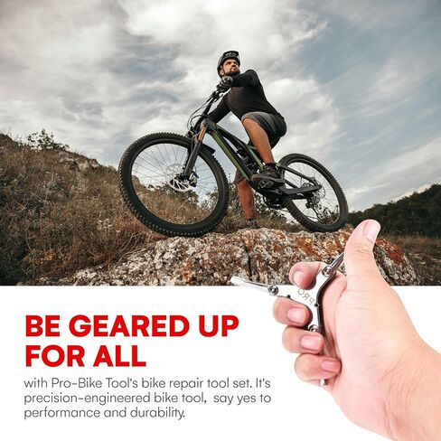 PRO BIKE TOOL Bike Multitool - Mini Bike Tri Tools in Silver - Multifunctional and Compact Allen Key Set - 3 in 1,HEX 4/5/6 Steel - Ideal for Mountain Biking,Bicycle Repair,and Cycling Maintenance in Saudi Arabia