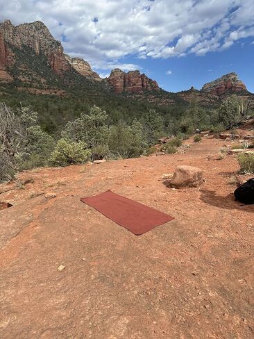 Yoga Towel-Ground and Grip Soft Yoga Mat Towel (73 in x 26 in) Sedona (Terracotta) Non Slip Yoga Towel-Easy Clean and Quick Drying Yoga Mat Towel for Hot Yoga- Sweat Absorbent in Saudi Arabia