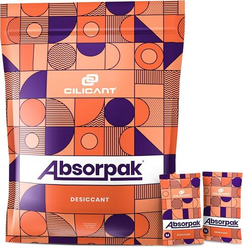 Absorpak Desiccant Pouches - 200 pcs Pack, Moisture Absorbers for Shoes, Jewelry, Clothes or Electronics, Ideal for Households, Food Pantries, Dried Food, Pet food, for Moisture, Medium in Saudi Arabia