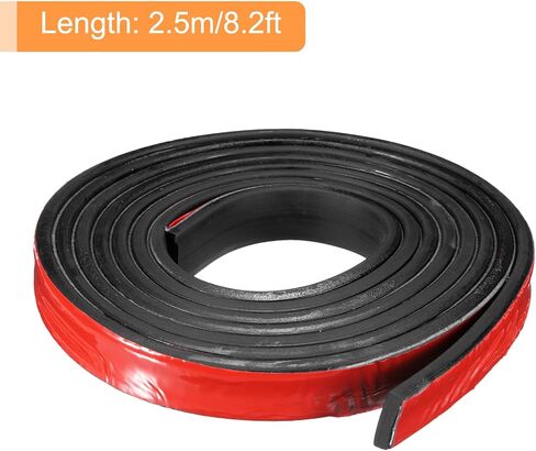 uxcell Adhesive Rubber Strips, 0.8"W x 3/16"T x 8'L Solid Neoprene Rubber Sheet Rolls with Adhesive Backing for DIY Gaskets Seals Pads Crafts in Saudi Arabia