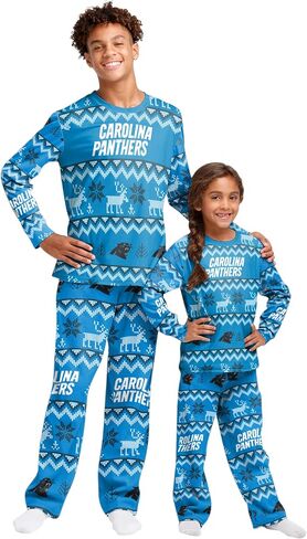 FOCO Kids' NFL Team Ugly Pattern Matching Set Family Holiday Pajamas in Saudi Arabia