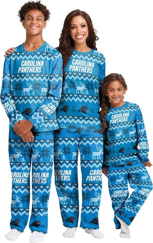 FOCO Kids' NFL Team Ugly Pattern Matching Set Family Holiday Pajamas in Saudi Arabia