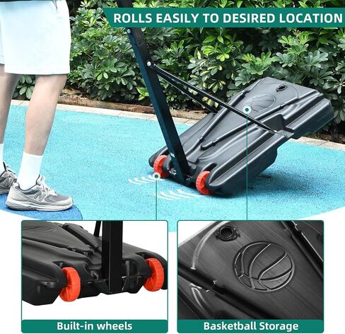 YITAHOME Basketball Hoop Outdoor, Portable Basketball Hoops & Goals, 3.4-8.5FT Easy Adjustable Basketball Hoop Outdoor for Youth in Saudi Arabia