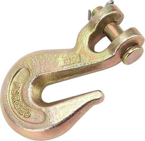 4 حزم 3/8 بوصة G70 درجة Clevis Grab Hook، سلسلة Clevis Hook بالكروم الأصفر، خطافات سلسلة السحب للشاحنة أو المقطورة المسطحة، حد الحمل 6600 رطل in Kuwait