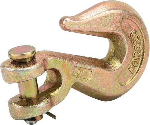 4 حزم 3/8 بوصة G70 درجة Clevis Grab Hook، سلسلة Clevis Hook بالكروم الأصفر، خطافات سلسلة السحب للشاحنة أو المقطورة المسطحة، حد الحمل 6600 رطل in Kuwait