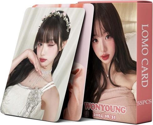 Jang WonYoung Photocards 55 قطعة من بطاقات صور الألبوم IVE Won Young KPOP Gift Lomo Cards Merch للأولاد والبنات WonYoung التي فازت ببضائع الشباب in Kuwait