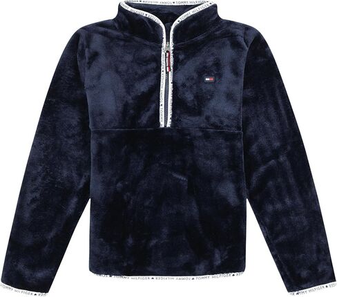 سويت شيرت من الصوف بأكمام طويلة وربع سحاب للفتيات من Tommy Hilfiger، Navy Chipie in Kuwait