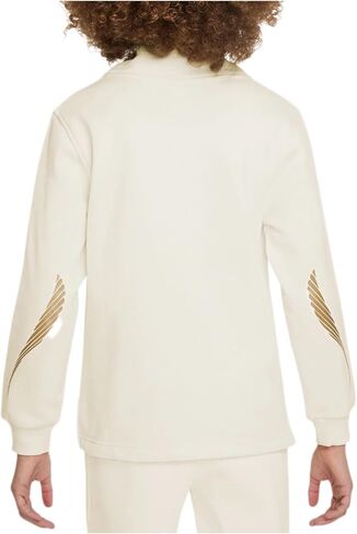 Nike Sportswear Club Fleece Girls Long-Sleeve Funnel-Neck Top (US, Alpha, X-Large, Regular, Coconut Milk/Metallic Gold) in Saudi Arabia