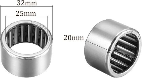 HF2520 Needle Roller Bearings - [25mm x 32mm x 20mm] One Way Clutch Bearing for Transmission Use, Chrome Steel Rollers in Saudi Arabia