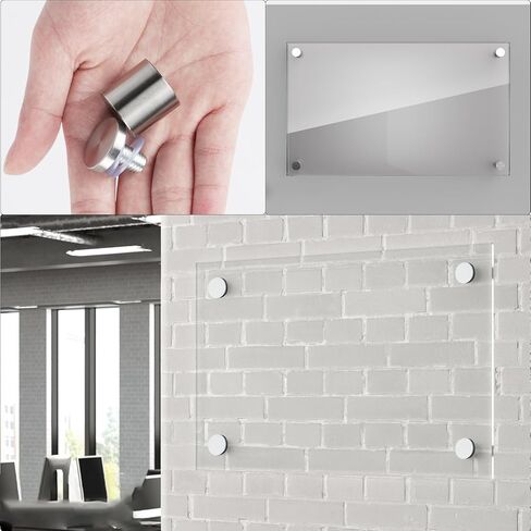 12 حزمة من براغي المواجهة، 1 بوصة. قطر × 1 بوصة. L. أجهزة تثبيت المواجهة، حوامل حائط من الفولاذ المقاوم للصدأ، أجهزة تثبيت براغي المواجهة للإشارة لحامل لافتات الأكريليك in Kuwait