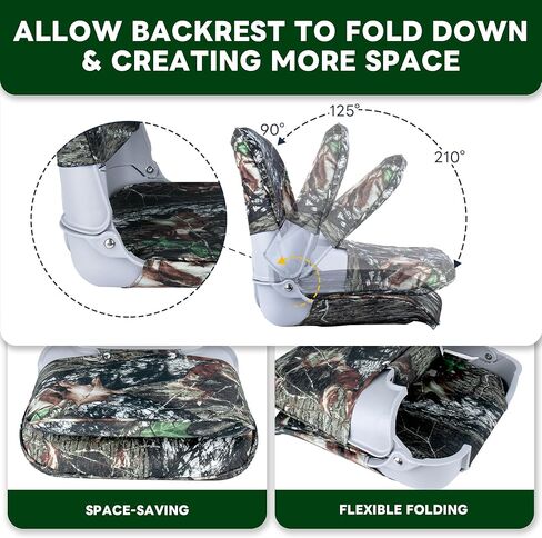 مقعد قارب XINKUN MARINELow الخلفي، مقعد قارب مموه قابل للطي لصيد الأسماك، عبوتان in Kuwait