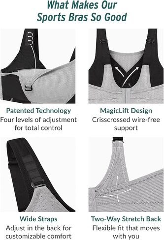 Glamorise Women's Custom Control Sports Bra Wirefree 1166 in Saudi Arabia