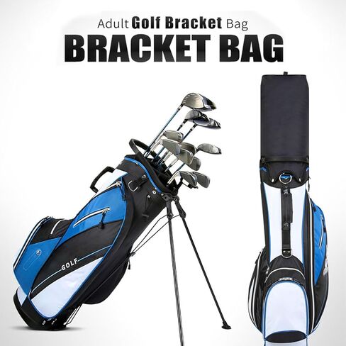 حقيبة Ling Liu Golf Stand مع 14 طريقة فواصل علوية، حقيبة جولف خفيفة الوزن للرجال والنساء، حقائب جولف مع حامل جيوب متعددة توسيع حزام مزدوج، غطاء غطاء مقبس in Kuwait