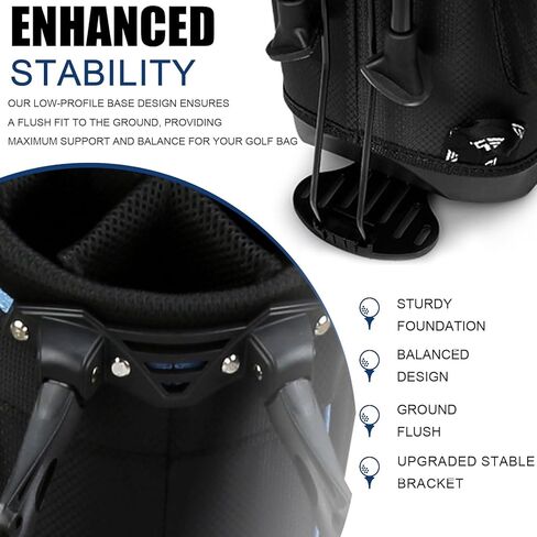 حقيبة Ling Liu Golf Stand مع 14 طريقة فواصل علوية، حقيبة جولف خفيفة الوزن للرجال والنساء، حقائب جولف مع حامل جيوب متعددة توسيع حزام مزدوج، غطاء غطاء مقبس in Kuwait