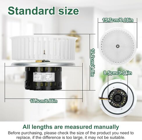 0696B000، مجموعة محرك JA2C394N، محرك مروحة الحمام متوافق مع سلسلة Nutone QT100، QT100L، QT110، QT9093، إلخ. نماذج قابلة للاستبدال JA2C119، JA2C119H، AL41285A، Y4L403A220G، S86322000، إلخ in Kuwait