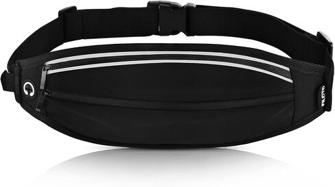 Running Belt, Filoto Fanny Pack Belt Bag with 2 Zipper Pockets, Hands-Free Wallets Waist Pack Phone Bag for Women Men Reflective Runner Pouch Belt for Enjoy Sports Festival Workout Traveling in Saudi Arabia
