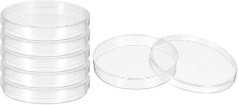 PATIKIL 75mm Plastic Petri Dishes with Lid, 6 Pcs Petri Plates Tissue Culture Plate for Lab Science Experiment, Clear in Saudi Arabia